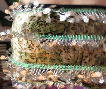 Green belly dance hipscarf